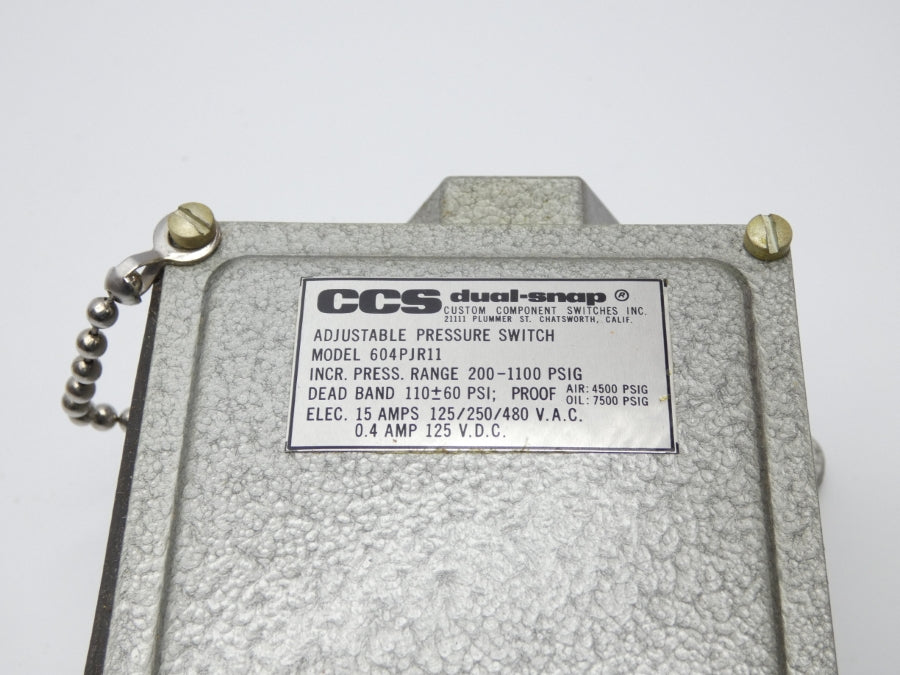 CCS 604PJR11 480VAC 15A 200-1100PSI NSMP