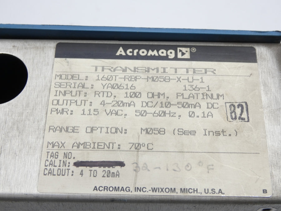 ACROMAG 160T-RBP-M058-X-U-1 115VAC 0.1A UNMP