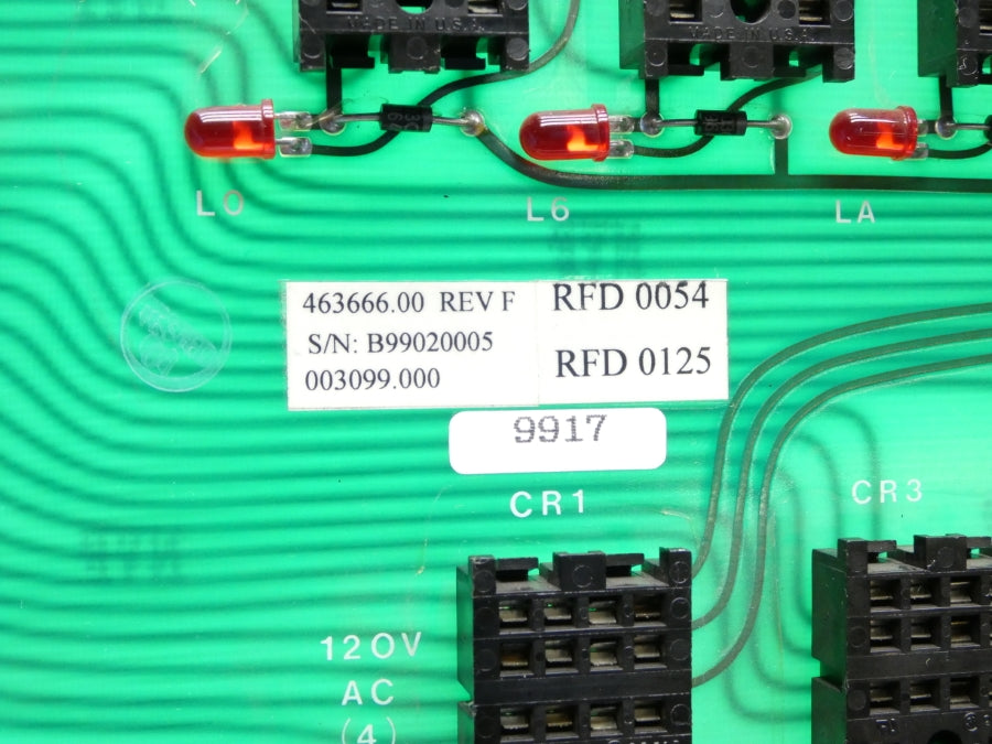 RELAY BOARD 463666.00 REV. F UNMP