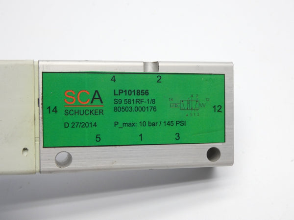 SCA S9581RF-1/8 80503.000176 LP101856 24VDC 145PSI (AS IS) NSNP