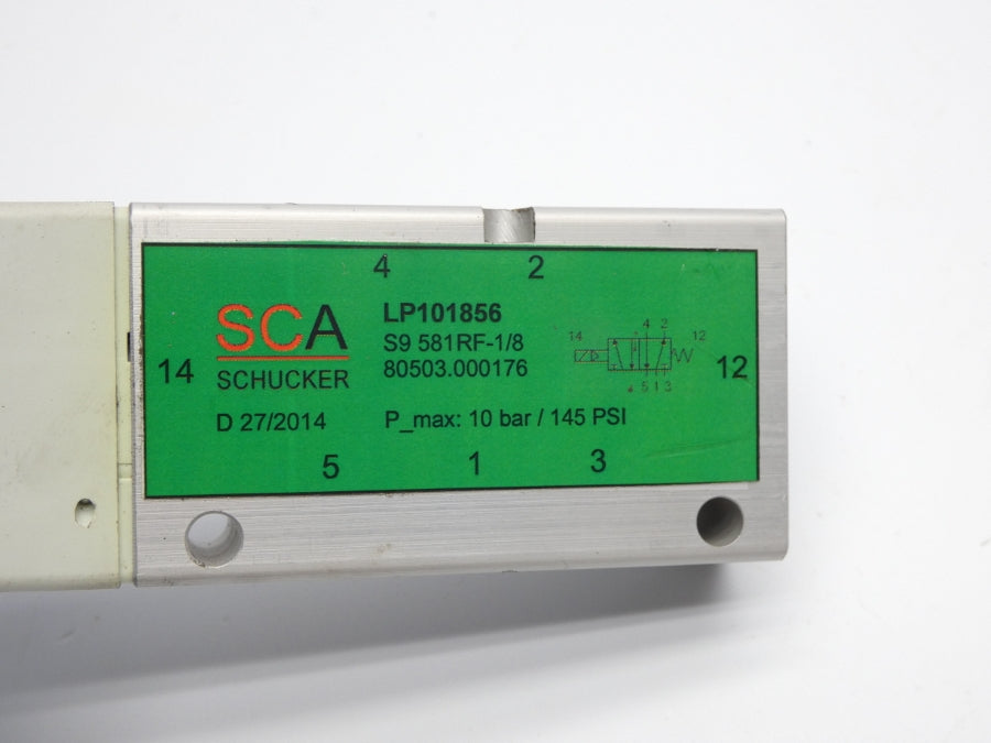 SCA S9581RF-1/8 80503.000176 LP101856 24VDC 145PSI (AS IS) NSNP