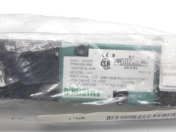 NUMATICS 081SS500M000061 24VDC .26A 150PSI NSMP