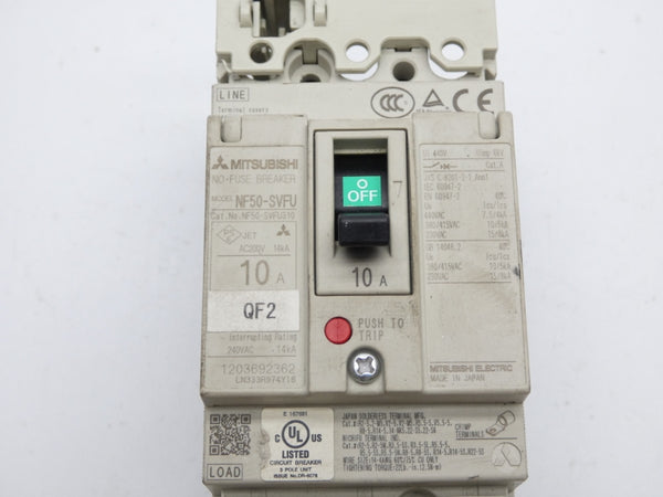 MITSUBISHI NF50-SVFU310 240VAC 10A (AS PICTURED) NSNP
