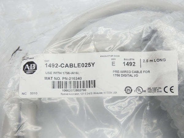 INDUSTRIAL SPARE PART 1492-CABLE025Y SER. E 2.5M NSMP