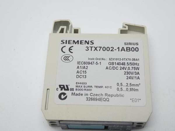 SIEMENS 3TX7002-1AB00 24VDC 3A NSNP