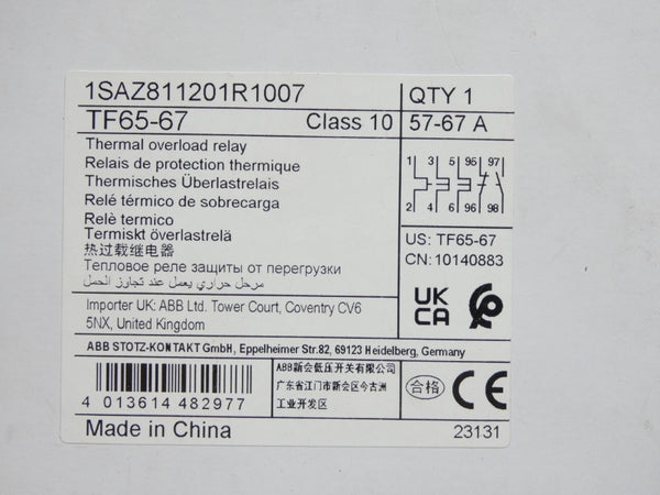 ABB 1SAZ811201R1007 TF65-67 690V 57-67A NSMP
