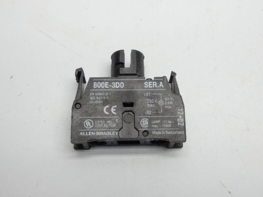 ALLEN BRADLEY 800E-3D0 SER. A 250V UNMP
