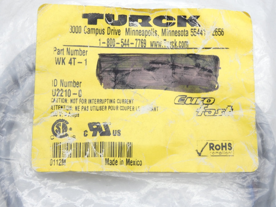 TURCK WK4T-1 U2210-0 250V 4A NSMP