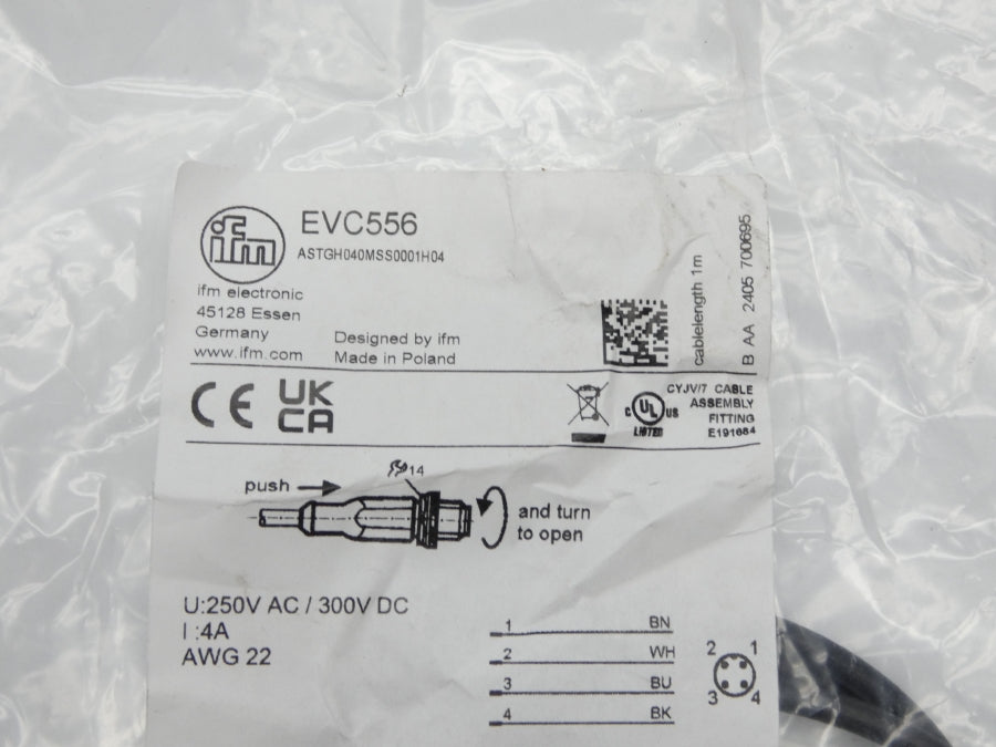 IFM EFECTOR ASTGH040MSS0001H04 EVC556 300VDC 4A NSMP