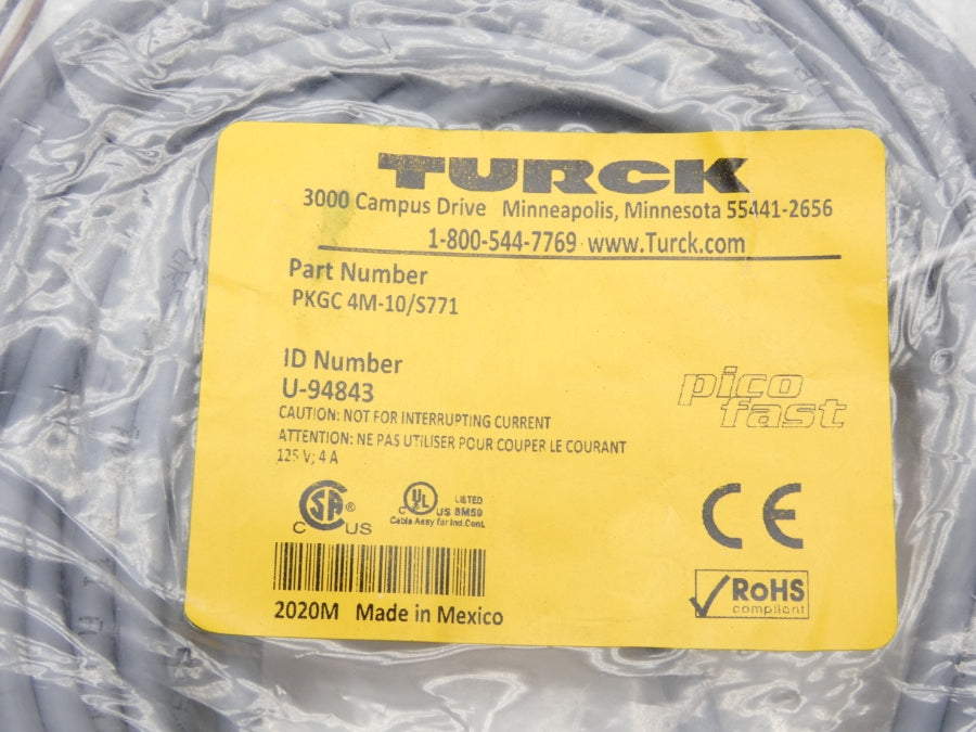 TURCK PKGC4M-10/S771 U-94843 125V 4A NSMP