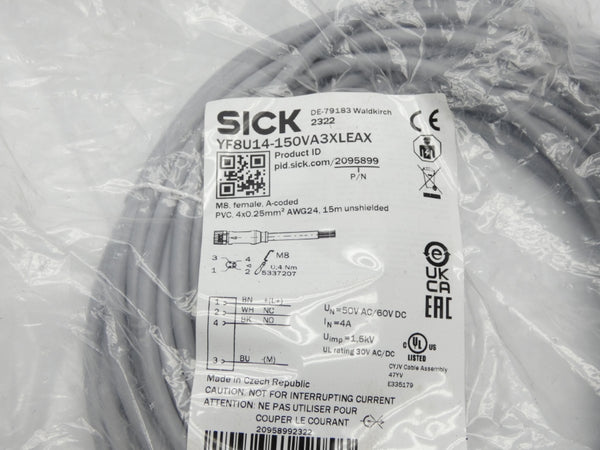 SICK YF8U14-150VA3XLEAX 2095899 60VDC 4A NSMP