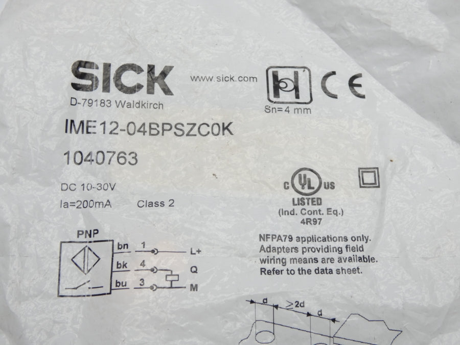 SICK IME12-04BPSZC0K 1040763 10-30VDC NSMP