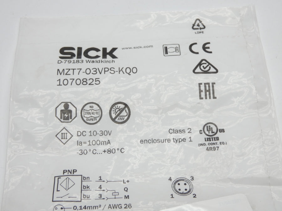 SICK MZT7-03VPS-KQO 1070825 10-30VDC NSMP