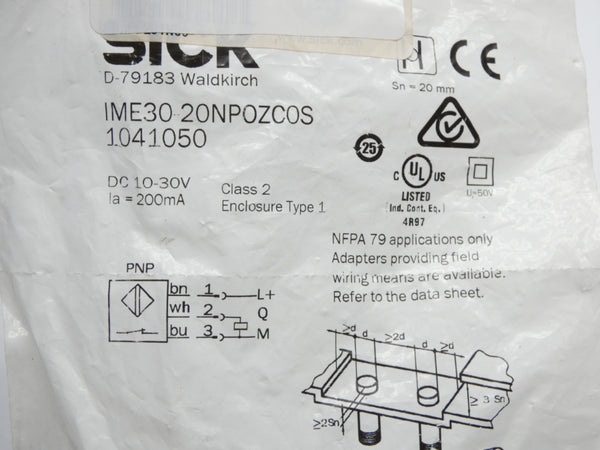 SICK IME30-20NP0ZC0S 1041050 10-30VDC NSMP