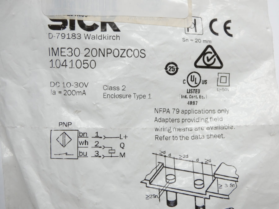 SICK IME30-20NP0ZC0S 1041050 10-30VDC NSMP
