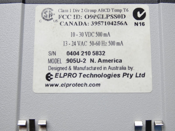 EL PRO 905U-2 13-24VAC (AS IS) NSMP