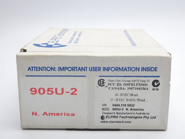 EL PRO 905U-2 13-24VAC (AS IS) NSMP