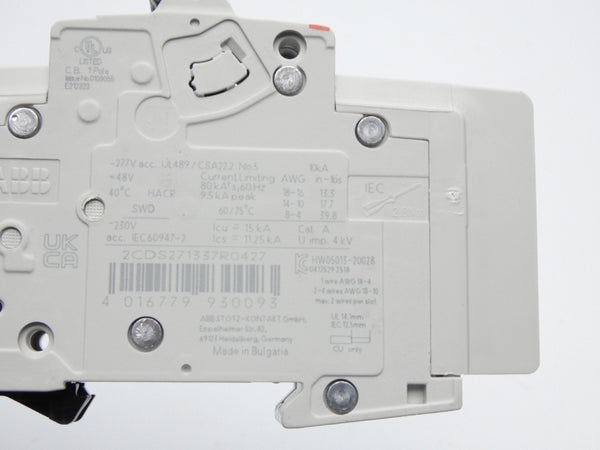 ABB 2CDS271337R0427 SU201M-K10 277VAC 10A NSMP
