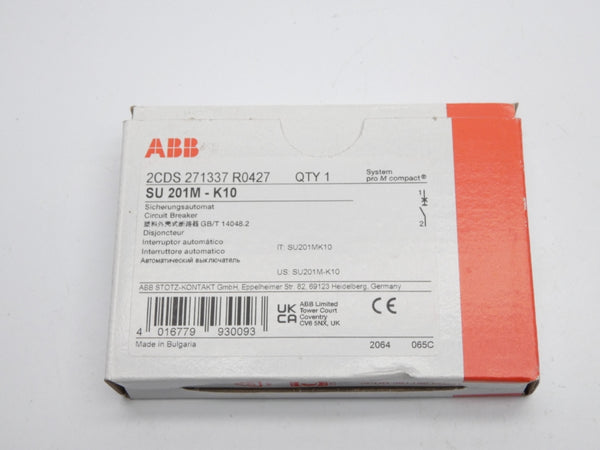 ABB 2CDS271337R0427 SU201M-K10 277VAC 10A NSMP