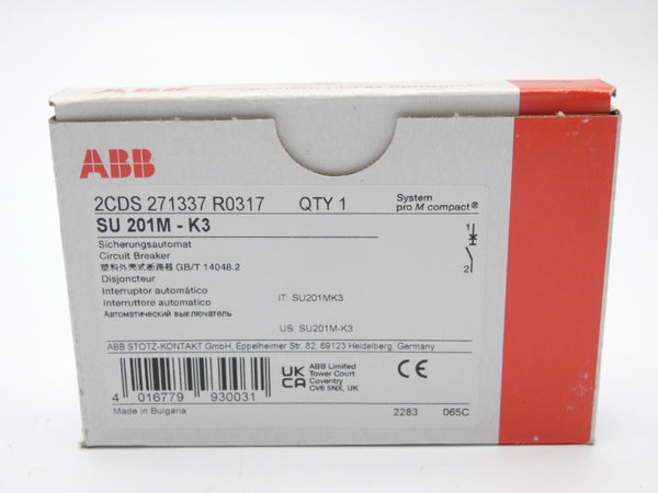 ABB 2CDS271337R0317 SU201M-K3 277VAC 3A NSMP