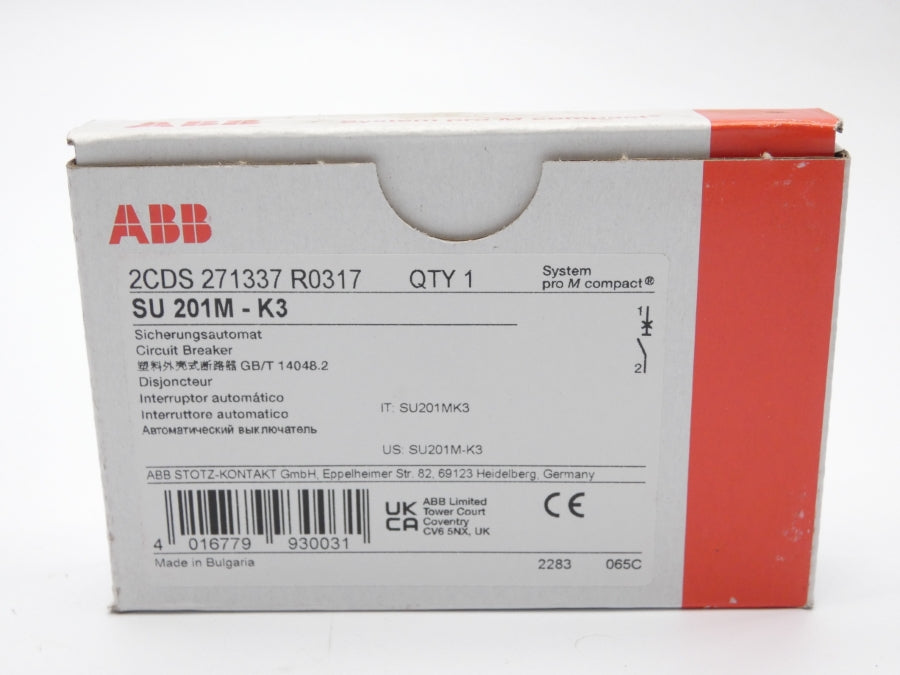 ABB 2CDS271337R0317 SU201M-K3 277VAC 3A NSMP