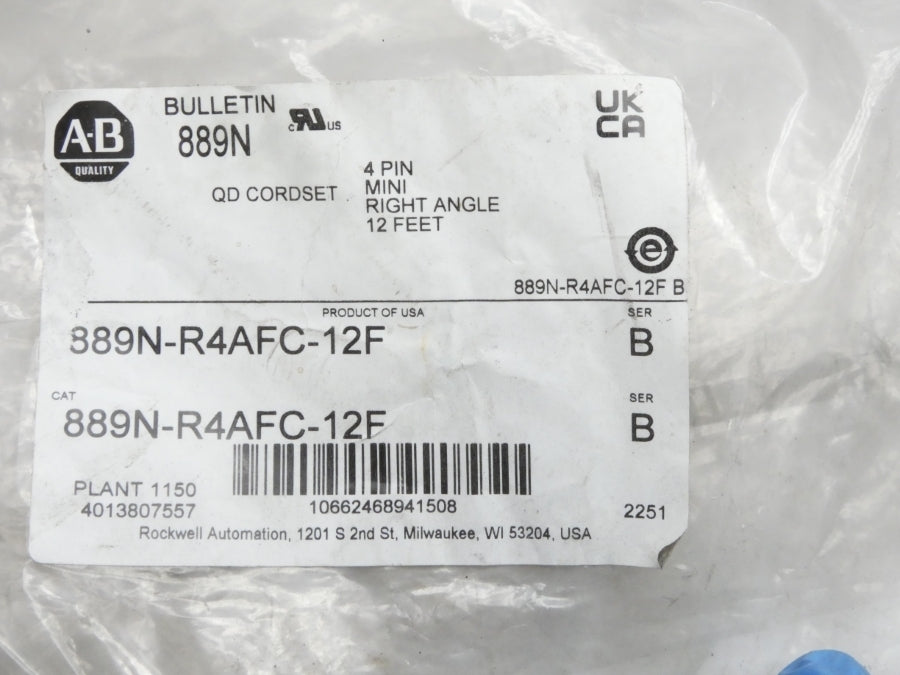 ALLEN BRADLEY 889N-R4AFC-12F SER. B 600V 10A NSMP