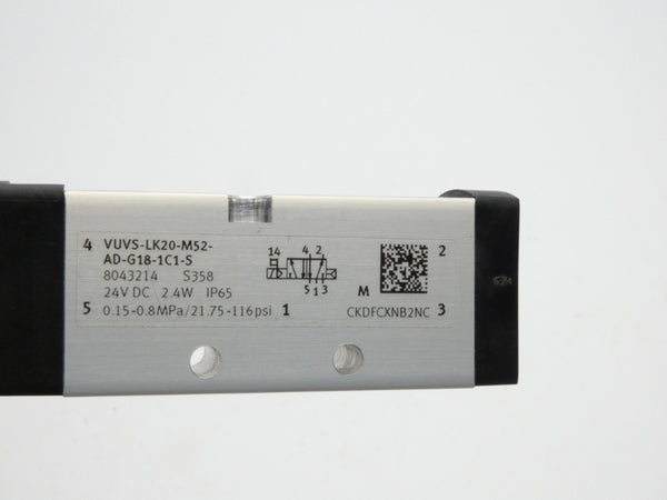 FESTO VUVS-LK20-M52-AD-G18-1C1-S 8043214 24VDC 21.75-116PSI NSNP