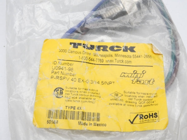 TURCK P-RSFV40EX0-3/14-5NPT U0941-98 NSMP