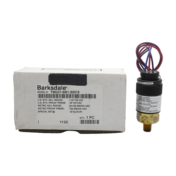 BARKSDALE T96221-BB1-S0515 125/250VAC 5A NSMP