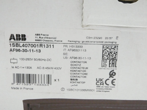 ABB 1SBL407001R1311 AF-96-30-11-13 100-250V 130A NSMP
