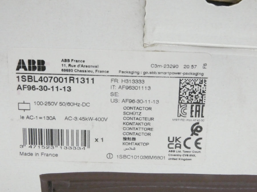 ABB 1SBL407001R1311 AF-96-30-11-13 100-250V 130A NSMP