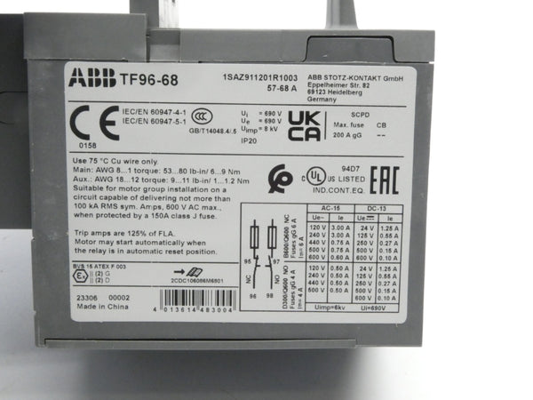 ABB 1SAZ911201R1003 TF96-68 690V 57-68A NSMP