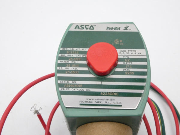 ASCO 8223G010 110/120V 25-1500PSI 1/2" NSMP