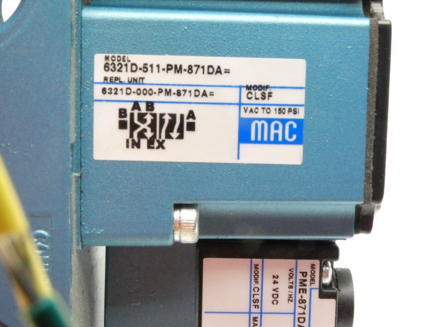 MAC 6321D-511-PM-871DA 24VDC 150PSI NSNP