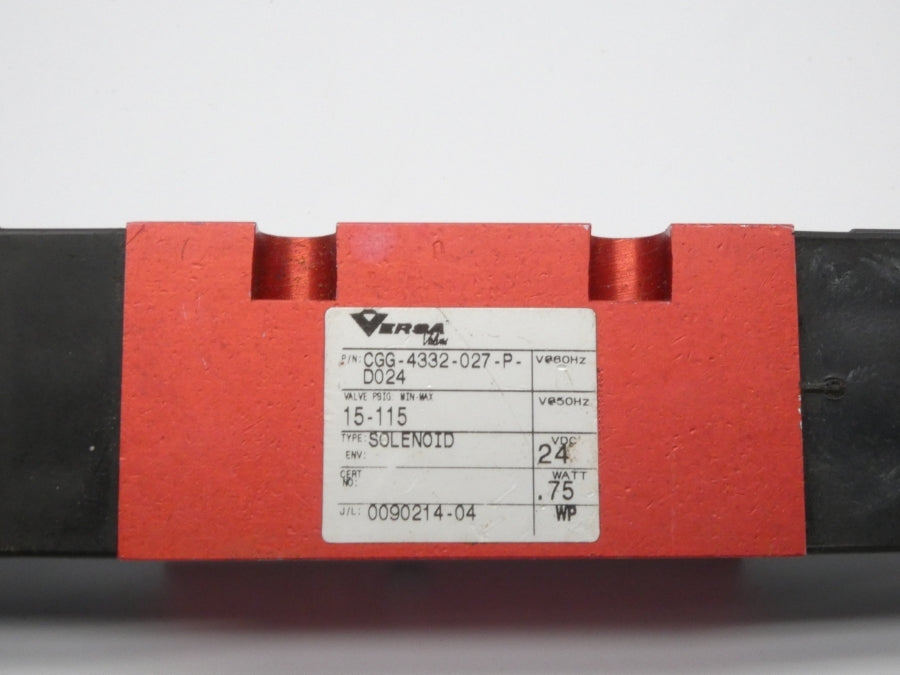 VERSA CGG-4332-027-P-D024 24VDC 15-115PSI (AS IS) UNMP