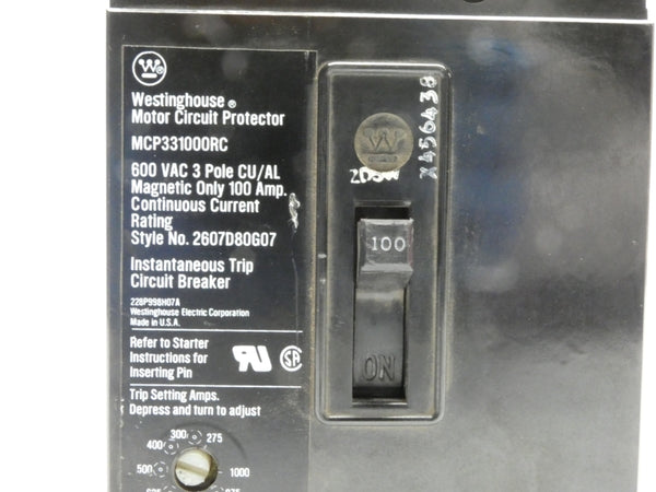 WESTINGHOUSE MCP331000RC 600VAC 100A UNMP