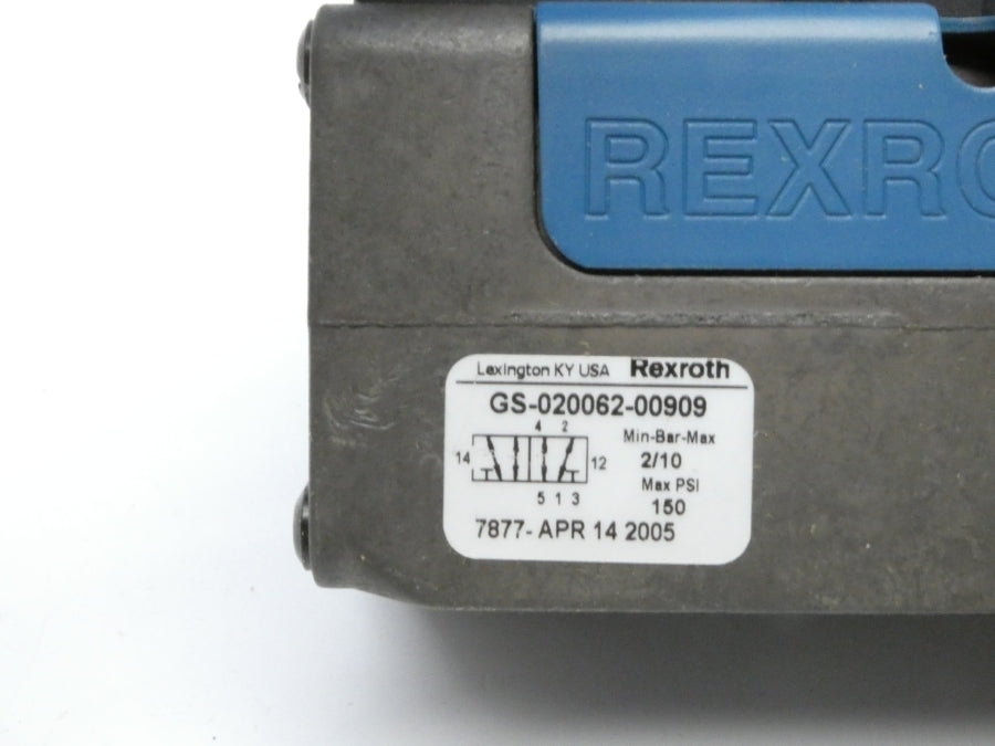 REXROTH GS-020062-00909 24VDC 150PSI NSMP