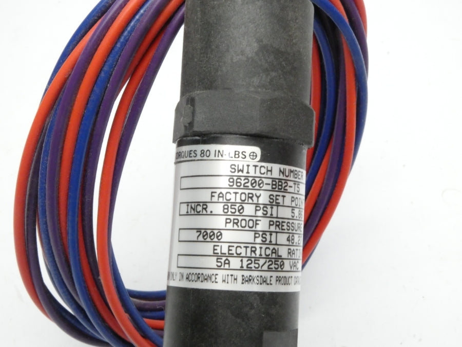 BARKSDALE 96200-BB2-T5 125/250VAC 5A 360-1700PSI NSMP