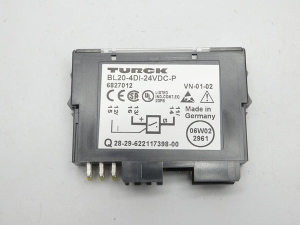 TURCK BL20-4DI-24VDC-P 6827012 24VDC NSNP