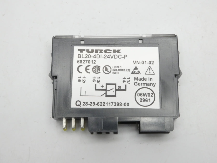 TURCK BL20-4DI-24VDC-P 6827012 24VDC NSNP