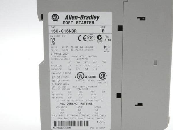 INDUSTRIAL SPARE PART 150-C16NBR SER. B F/W 2.10 200-480V 16.0A NSMP