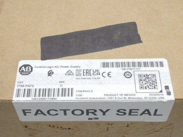 ALLEN BRADLEY 1756-PA72 SER. C DATE: 2024 NSFS
