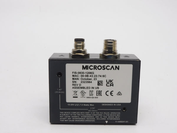 MICROSCAN FIS-0830-1206G REV. D 10-28V NSMP