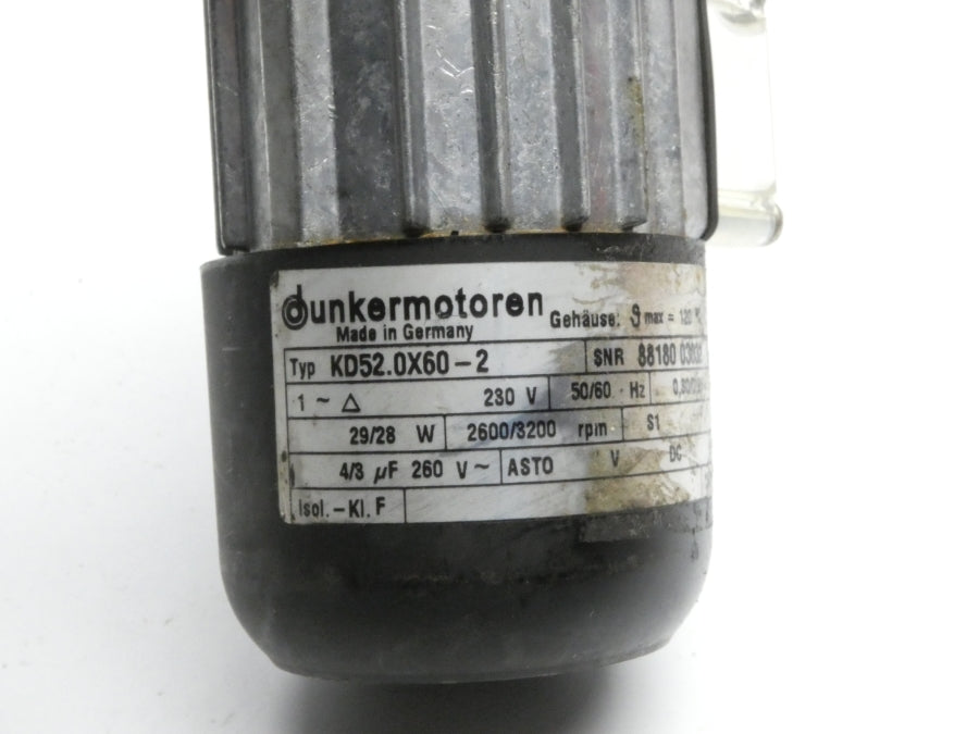 DUNKERMOTOREN KD52.0X60-2 260V 0.30/0.26A NSNP
