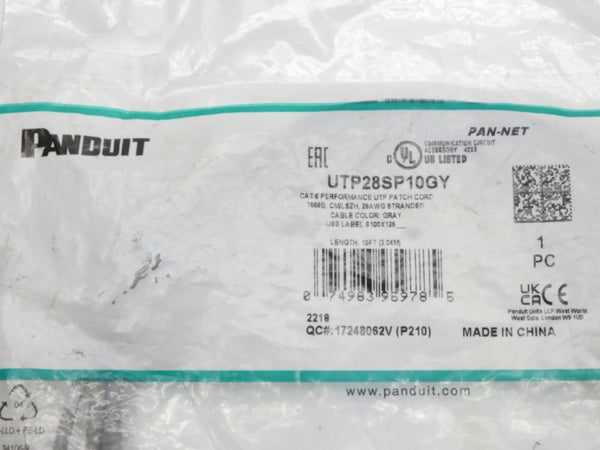 PANDUIT UTP28SP10GY NSMP