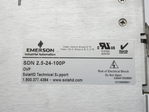 SOLA SDN2.5-24-100P 24VDC 2.5A NSNP