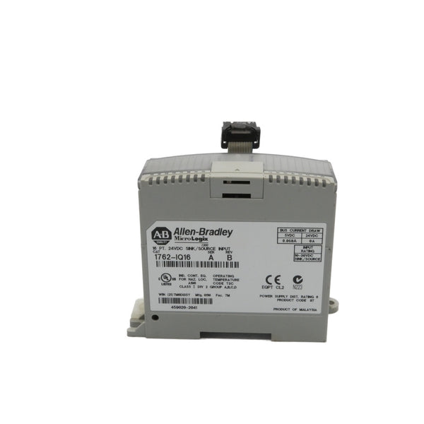 ALLEN BRADLEY 1762-IQ16 SER. A REV. B 24VDC NSNP