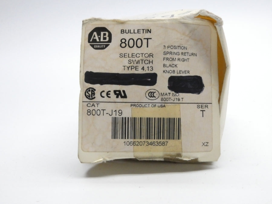 ALLEN BRADLEY 800T-J19 SER. T (WH) NSMP