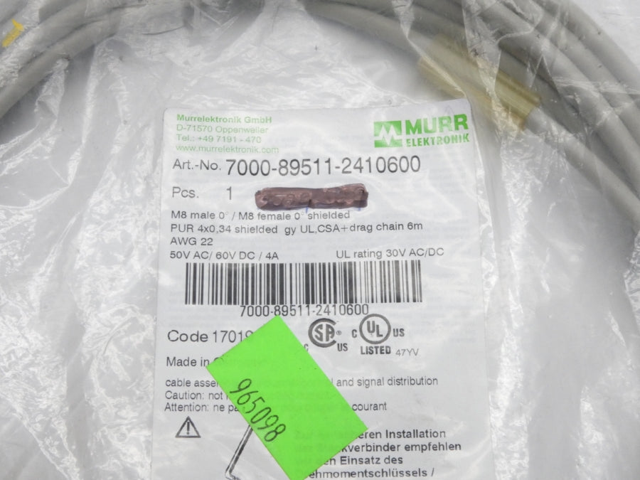 MURR ELEKTRONIK 7000-89511-2410600 60VDC 4A NSMP