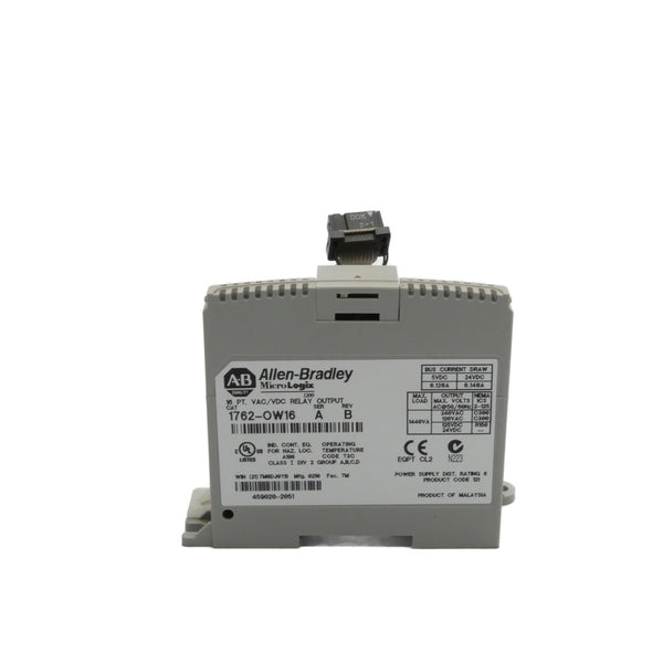 ALLEN BRADLEY 1762-OW16 SER. A REV. B 24VDC 0.140A (NO DOOR) NSNP